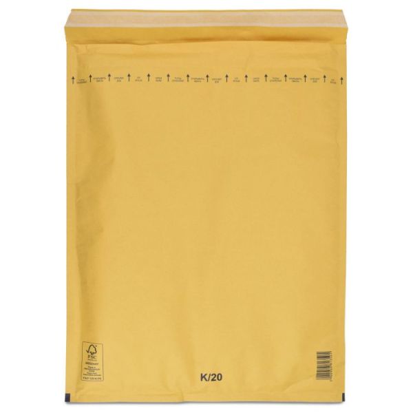 Конверты бандерольные 20 (350x470) крафт коричневый с отрывной лентой - 50 шт