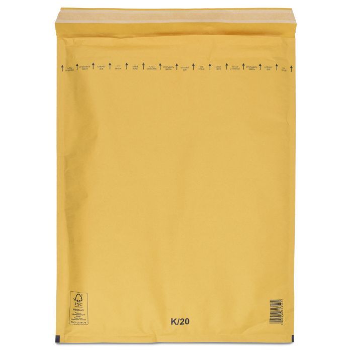 Конверты бандерольные 20 (350x470) крафт коричневый с отрывной лентой - 50 шт