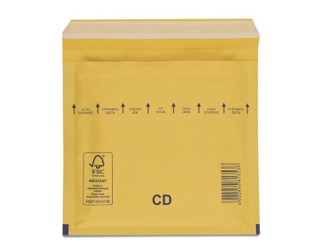 Конверт бандерольний для CD-дисків 180 х 160 крафт коричневий з відривною стрічкою 200 штук