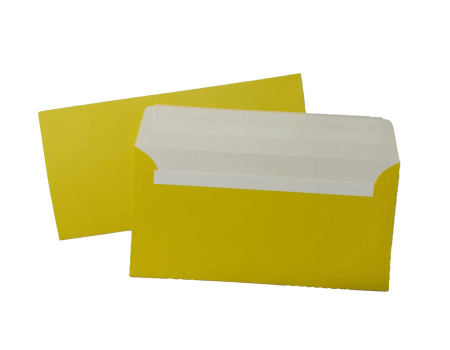 Конверты DL SKL с отрывной лентой 100 шт Желтые 110 х 220 мм. (2240_2)