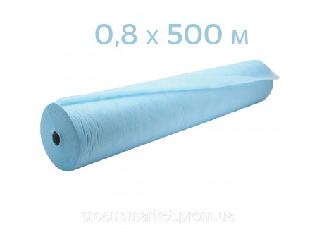 Простынь одноразовая голубая 0,8x500 п.м в рулоне пл 20