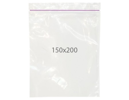 Пакет с замком zip (150х200) 100 шт