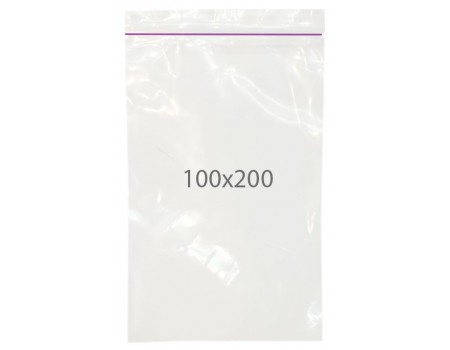 Пакет с замком zip (100х200) 100 шт